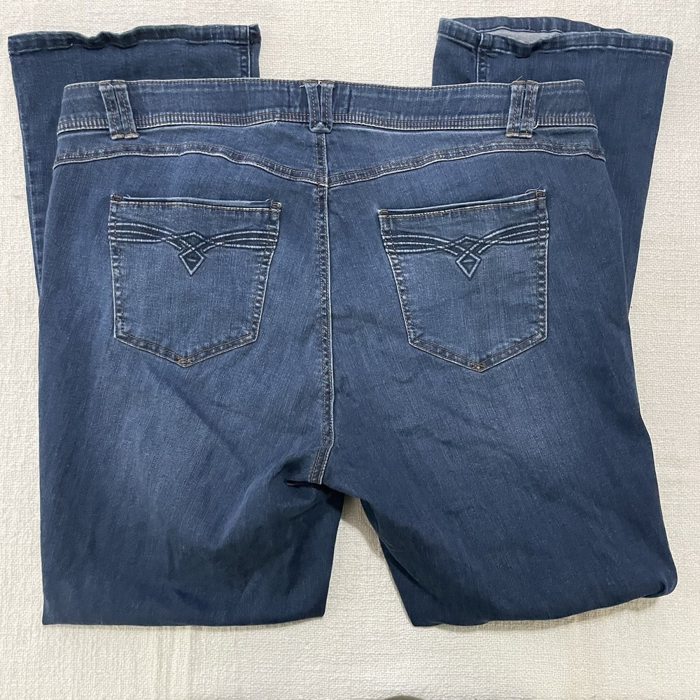 Democracy AB Tech Skinny Ankle Jeans Blue Dark Wash Women's Size 18W Pants - Picture 2 of 7
